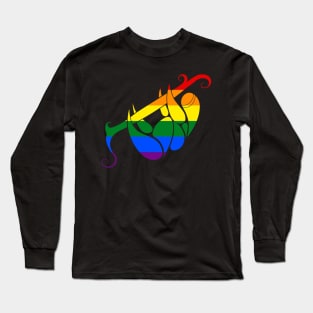 Gay Pride Flag Sloth Long Sleeve T-Shirt